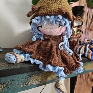 Large Amigurumi Unique Handmade by me Crochet Elf Deer